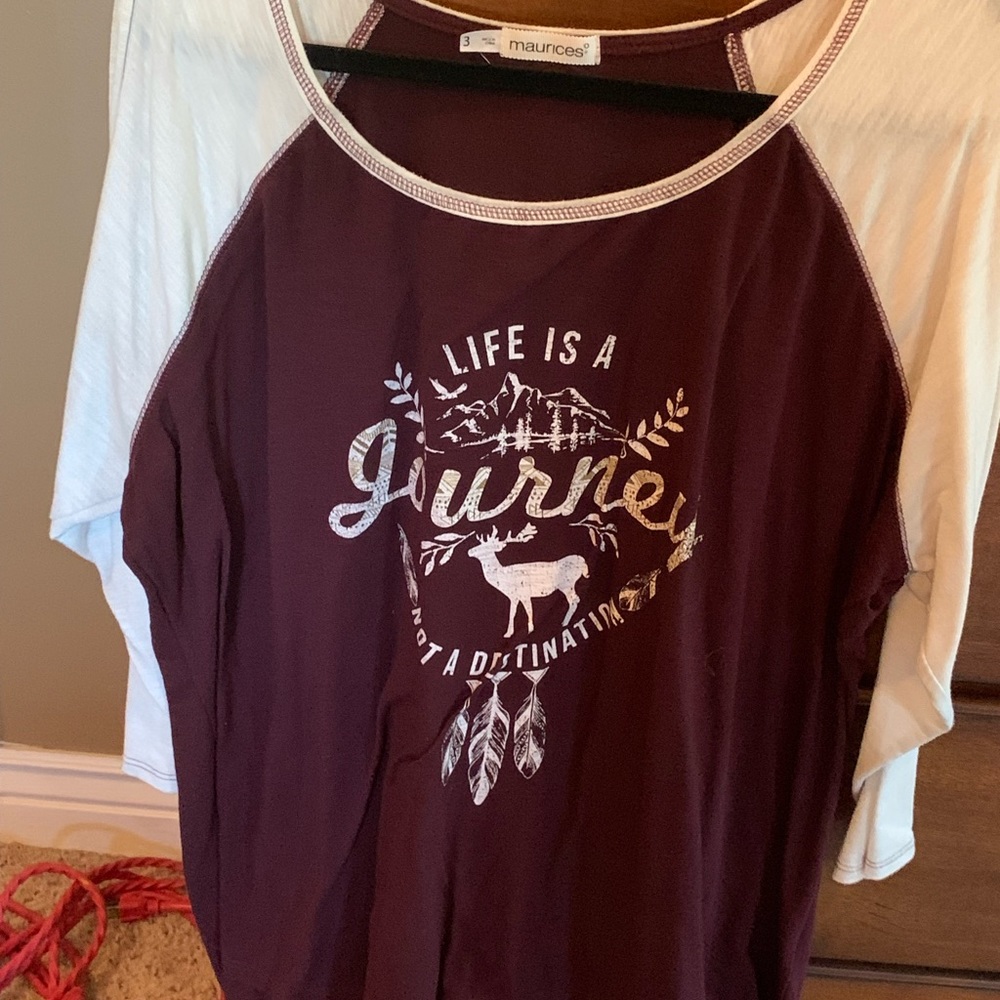 Baseball ringer type shirt (stretchy)